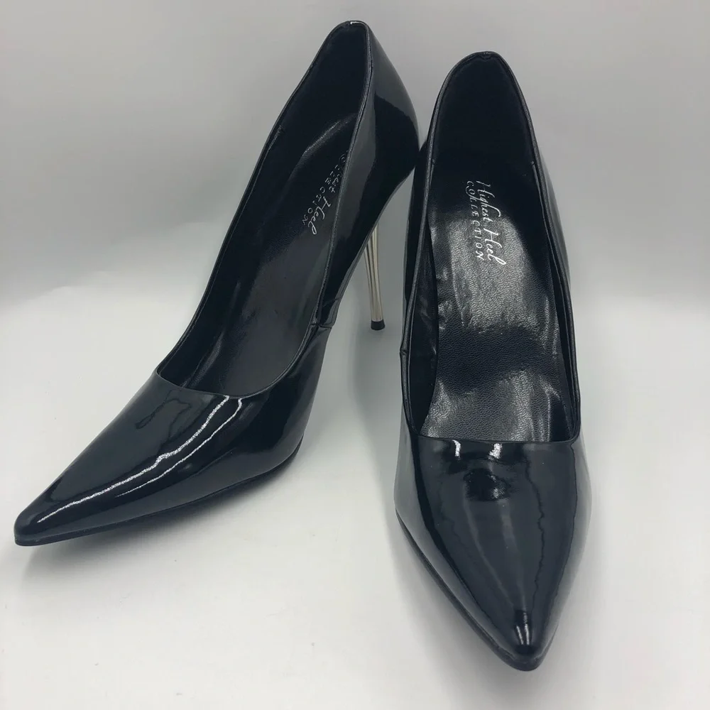 Highest Heel Collection Women's Black Patent Pump